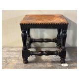 19th Century Turned and Joined Black Painted Stool