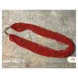 Southwest Multi Strand Coral Necklace