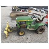 John Deere 210 Mower w/snow blade   +