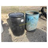2 Plastic barrels   +