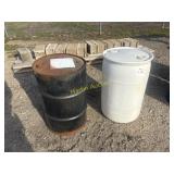 2 Plastic barrels   +