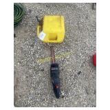 Deisel can and Black and Decker hedge trimmer