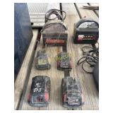 Misc, battery chargers & Milwaukee batteries RWE