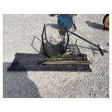 Metal garden hose stand & Fire place items