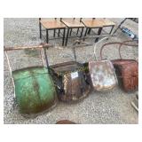 4 Retro Metal Lawn Chairs