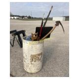 Can full of tools/ sprayer/ gas cans, etc.