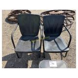 Metal chairs (2) and Table