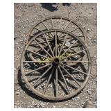 Pair Wood Buggy Wheels