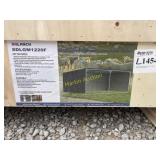 Galvanized metal livestock shed   +