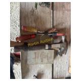 Screwdrivers hammers and drill bits