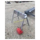 1 gallon Gas can with Aluminum sawhorse