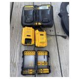 2 Dewalt batteries & charger