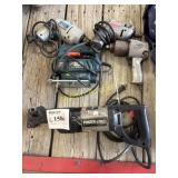 Porter Cable sawzall, 2 drills,