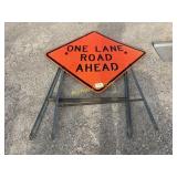 Road sign, One lane