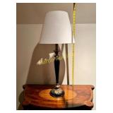 Decorative lamp with extra fabric shade
