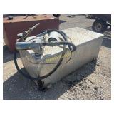 Alum transfer tank with pump