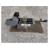 Hands-free mower blade sharpening system  +