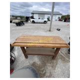 Wooden work bench
