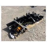 Mini excavator 8 pc attachment set   +