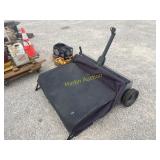 Mower pull behind bagger