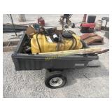 Rubbermaid small trailer with sprayer and other