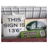 Metal shop signs
