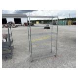 Chrome shelving on wheels   ME