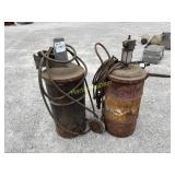 2 Grease barrels with pump  ME