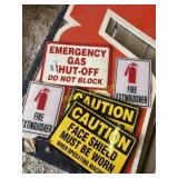 Old caution signs