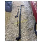 Gutter cleaning leaf blower attachment, ground