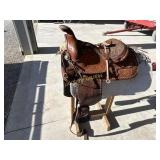 Simco Show Saddle 15ï¿½ with tooling and Lace