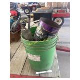 Bucket of misc hardware and tools