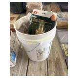 Bucket of misc hardware and fittings