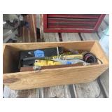 Wood box of misc tools