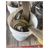Bucket of straps