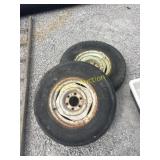 6 lug wheels (2) LT215/85r16   MW