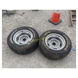 Dual drilled five lug wheels (2) P255/60R15