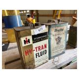 Vintage international fluid can and motor oil