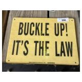 Vintage buckle up itï¿½s the law sign  RWF