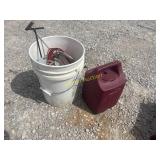 Cable, chains, brackets, propane lantern case