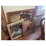 Mirror and flower paintings