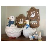 Duck cookie jars and decorations