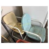 2 metal chairs