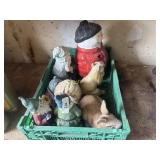 Garden gnomes and other items