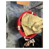 Plastic tub, lifejacket, and VCR movies