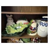 All glassware on shelf