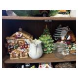 All glassware on shelf