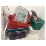 Bunch of plastic tubs