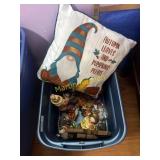 Tub of fall decorations