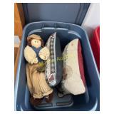 Two pillows and doll